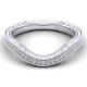 Gabriel 14 Karat White Gold Curved Wedding Band WB12581R4W44JJ