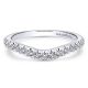 Gabriel 18 Karat White Gold Curved Wedding Band WB12835C4W84JJ