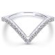 Gabriel 14 Karat White Gold Curved Wedding Band WB13661P6W44JJ