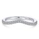 Gabriel 14 Karat White Gold Curved Wedding Band WB14411R4W44JJ