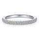 Gabriel 14 Karat White Gold Straight Wedding Band WB14450R4W44JJ