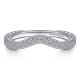 Gabriel 14 Karat White Gold Curved Wedding Band WB14490R4W44JJ