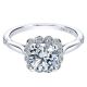 Gabriel 18 Karat Round Halo Engagement Ring ER11342R4W83JJ