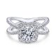 Gabriel 14 Karat Round Halo Engagement Ring ER12587R4W44JJ