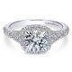 Gabriel 18 Karat Round Halo Engagement Ring ER12623R4W84JJ