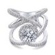 Gabriel 18 Karat Round Halo Engagement Ring ER13842R4W84JJ