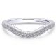 Gabriel 18 Karat White Gold Curved Wedding Band WB12581R4W84JJ
