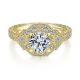 Gabriel 14 Karat Round Halo Engagement Ring ER14440R4Y44JJ