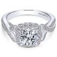 Gabriel Platinum Round Halo Engagement Ring ER13886R4PT4JJ
