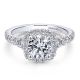 Gabriel 14 Karat Round Halo Engagement Ring ER12761R4W44JJ