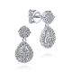 Gabriel Fashion 14 Karat Clustered Diamonds Drop Earrings EG10570W44JJ