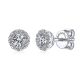 Gabriel Fashion 14 Karat Clustered Diamonds Stud Earrings EG11813W44JJ