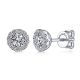 Gabriel Fashion 14 Karat Clustered Diamonds Stud Earrings EG11814W44JJ