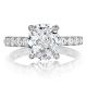 Henri Daussi AXB Cushion Diamond Solitaire Engagement Ring