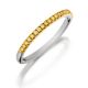 Henri Daussi R1-9 Diamond Band Single Line of Fancy Yellow Diamonds