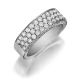 Henri Daussi R19 Triple Row Pave Set Diamond Band