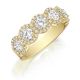 Henri Daussi R24-8 Yellow Gold Round Diamond Cluster Band