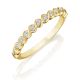 Henri Daussi R41-3 Yellow Gold Twisted Band with Unique Bezel Set Diamonds