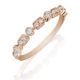 Henri Daussi R43-2 Rose Gold Bead and Bezel Set Diamond Band with Miligrain Detail