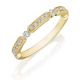 Henri Daussi R44-3 Yellow Gold Bead Set Diamond Band with Miligrain Detail