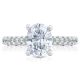 HT254625OV9X7 Platinum Tacori Petite Crescent Engagement Ring