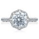 HT2555RD8 Platinum Tacori Petite Crescent Engagement Ring