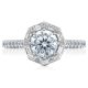 HT2556RD65 Platinum Tacori Petite Crescent Engagement Ring