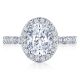 HT2560OV9X7 Platinum Tacori Petite Crescent Engagement Ring