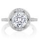 Tacori HT2564RD8 Platinum Crescent Chandelier Engagement Ring