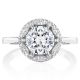 Tacori HT2567RD75 Platinum Crescent Chandelier Engagement Ring