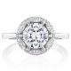 Tacori HT2567RD75W 18 Karat Crescent Chandelier Engagement Ring