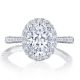Tacori HT2571OV9X7W 18 Karat Petite Crescent Engagement Ring