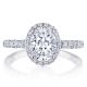 Tacori HT2572OV85X65W 18 Karat Petite Crescent Engagement Ring