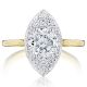 Tacori HT2577RDMQ7YW 18 Karat Two-Tone Inflori Engagement Ring
