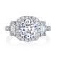 HT2677RD8 Platinum Tacori Petite Crescent RoyalT Engagement Ring