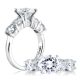 A Jaffe 14 Karat Classic Engagement Ring ME1083 