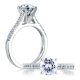 A Jaffe 14 Karat Classic Engagement Ring ME1353