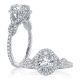 A.JAFFE Platinum Oval Diamond Halo Engagement Ring MECOV2386Q