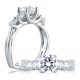 A Jaffe 14 Karat Signature Engagement Ring MES030