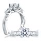 A Jaffe 14 Karat Signature Engagement Ring MES030