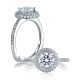 A Jaffe 14 Karat Signature Engagement Ring MES325