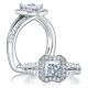 A Jaffe Platinum Signature Engagement Ring MES412