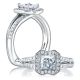 A Jaffe 14 Karat Signature Engagement Ring MES412