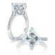 A Jaffe 14 Karat Signature Engagement Ring MES420