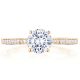 Tacori P102RD65FPK 14 Karat Coastal Crescent Engagement Ring