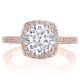 Tacori P1032CU8FPK 14 Karat Coastal Crescent Engagement Ring