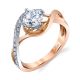 Parade Hemera Bridal R3152B 18 Karat Two-Tone Diamond Engagement Ring