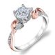 Parade Lyria Bridal Platinum Two-Tone Diamond Engagement Ring R3707
