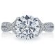 Tacori Platinum Crescent Silhouette Engagement Ring 2565RD9