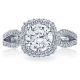 HT2518CU75 Tacori Crescent Platinum Engagement Ring